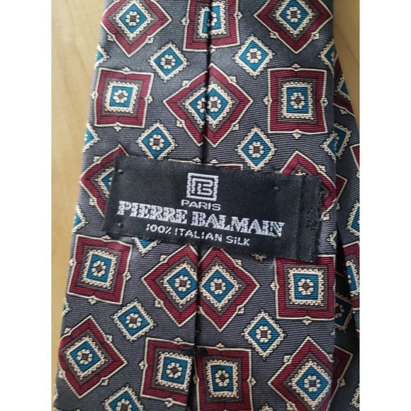 Vintage‎ 80s Pierre Balmain Silk Tie - Picture 3 of 3